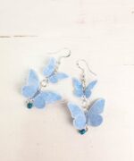 pendientes mariposas papel colores hecho mano