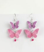 pendientes mariposas papel colores hecho mano