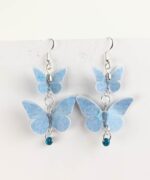 pendientes mariposas papel colores hecho mano