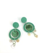 pendientes papel reciclado divertidos alegres elegantes verde